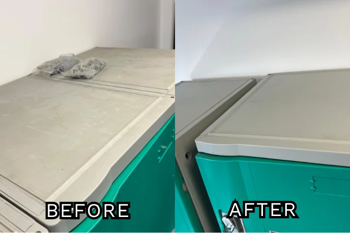 top cabinet before and after